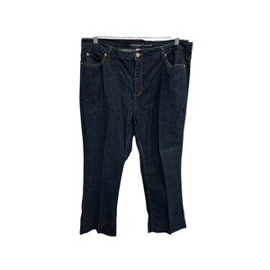 Liz Claiborne Hepburn Denim Jeans Dark Wash Plus Size 18W Classic 5 Pockets